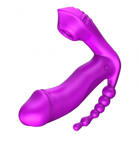 FOX - M6 Sucking Invisible Wearable Vibrator Purple (Wireless Remote - Chargeable)